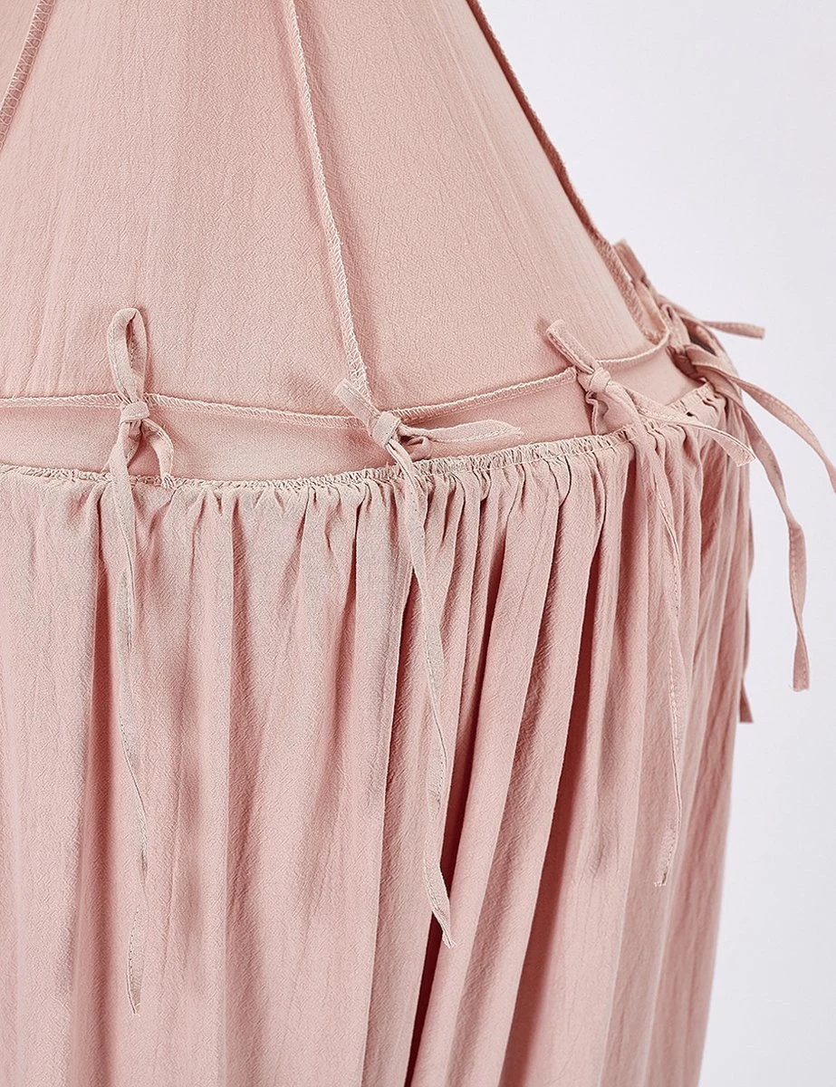 IL BAMBINI - Katoenen Klamboe Voor Babykamer - Hemeltje Voor Babybedje -Decoratie Kinderkamer - Roze 10 IL BAMBINI - Katoenen Klamboe Voor Babykamer - Hemeltje Voor Babybedje -Decoratie Kinderkamer - Roze - Afbeelding 8