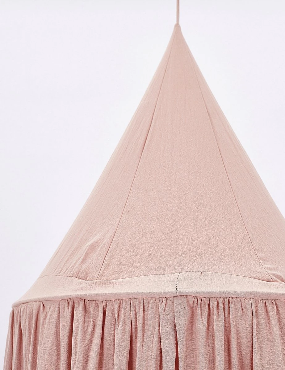 IL BAMBINI - Katoenen Klamboe Voor Babykamer - Hemeltje Voor Babybedje -Decoratie Kinderkamer - Roze 11 IL BAMBINI - Katoenen Klamboe Voor Babykamer - Hemeltje Voor Babybedje -Decoratie Kinderkamer - Roze - Afbeelding 9