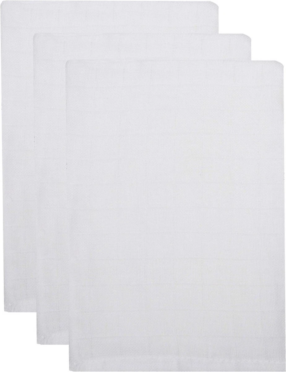 MamaLoes Wit 3 Stuks Hydrofiel Washandjes ML106 4 MamaLoes Wit 3 Stuks Hydrofiel Washandjes ML106 - Afbeelding 2