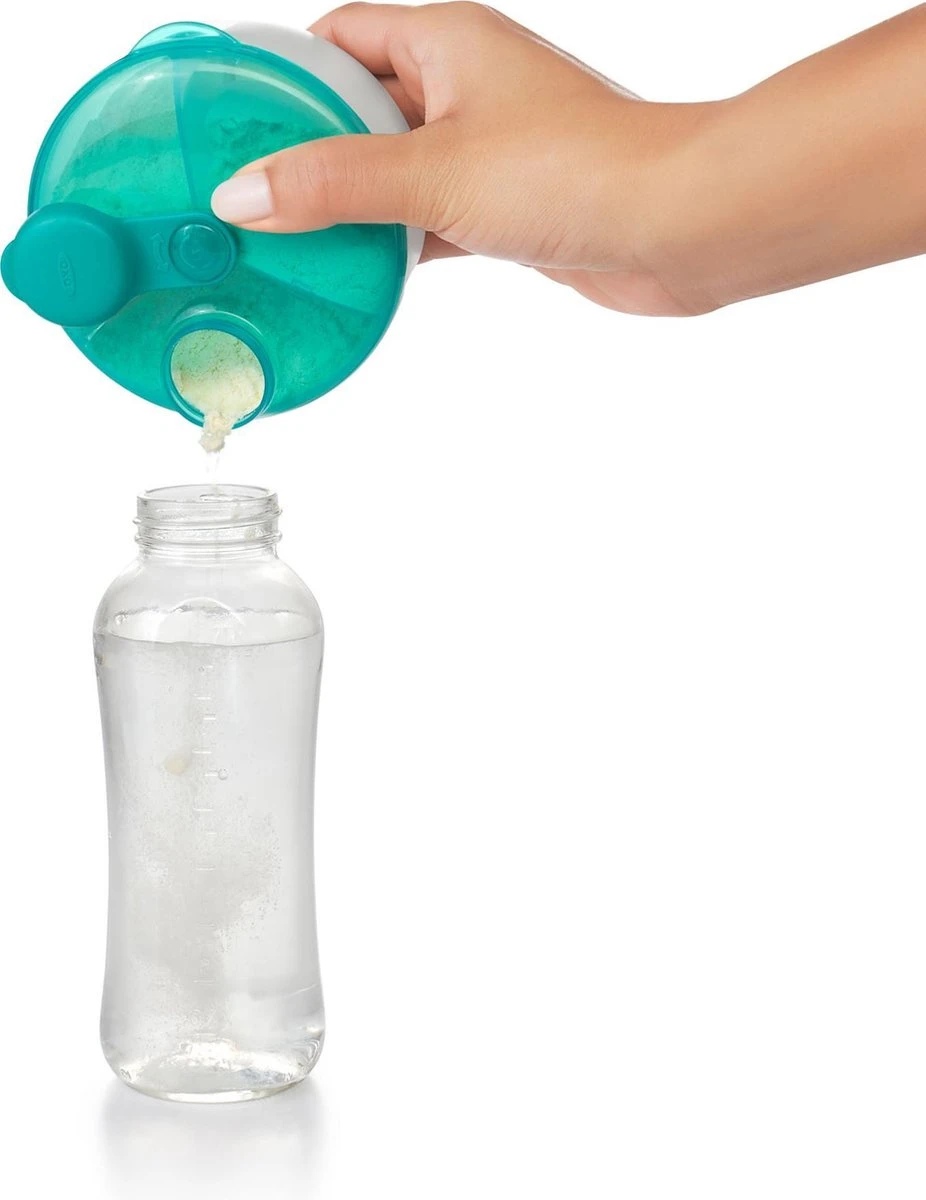 OXO Tot Melkpoeder Verdeeldoosje - Melkpoeder Doseerdoosjes - Melkpoeder Reisbox - Teal 6 OXO Tot Melkpoeder Verdeeldoosje - Melkpoeder Doseerdoosjes - Melkpoeder Reisbox - Teal - Afbeelding 4