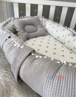 SNS Baby - Babynestje En Hoofdkussen - Organische Katoen - Antibacterieel Babynestje - Anti-Allergisch Babynestje - Grijs En Muis Patroon - 74 X 40 Cm 5 SNS Baby - Babynestje En Hoofdkussen - Organische Katoen - Antibacterieel Babynestje - Anti-Allergisch Babynestje - Grijs En Muis Patroon - 74 X 40 Cm -Baby Peuter Winkel 942x1200 6