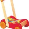 Lelin Toys - Duw En Loopwagen Met 30 Gekleurde Blokken