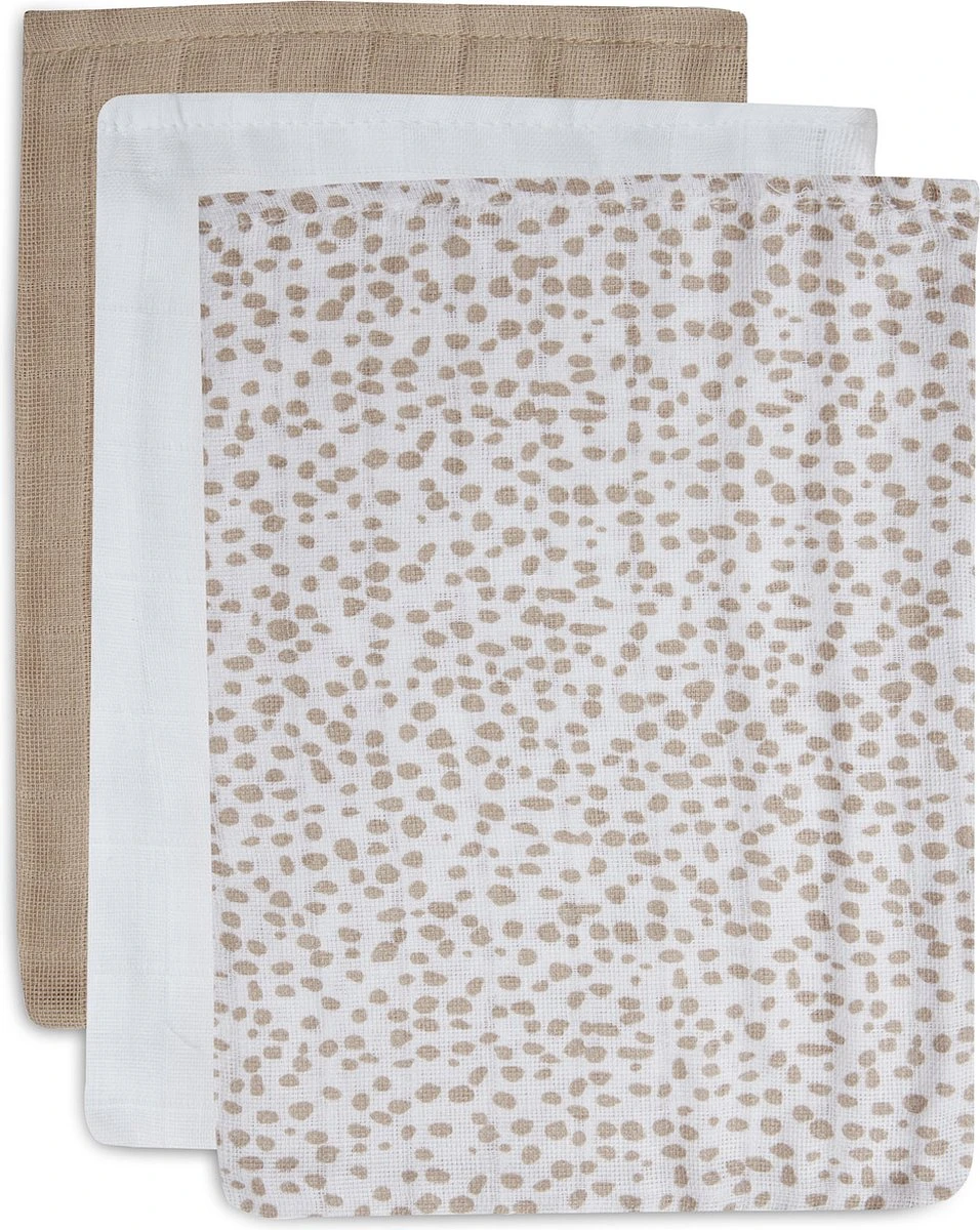 Jollein Baby Washandje Hydrofiel Dotted - 3 Stuks 3 Jollein Baby Washandje Hydrofiel Dotted - 3 Stuks