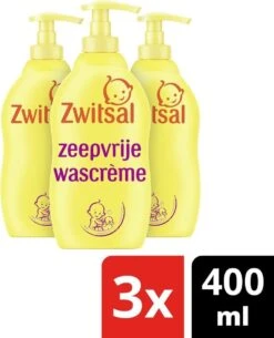 Zwitsal Baby Zeepvrije Wascrème - 3 X 400 Ml - Voordeelverpakking -Baby Peuter Winkel 971x1200 2