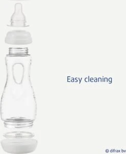 Difrax Handgreep Babyfles 240 Ml Natural - Anti-Colic - Stone|Grijs -Baby Peuter Winkel 979x1200 6