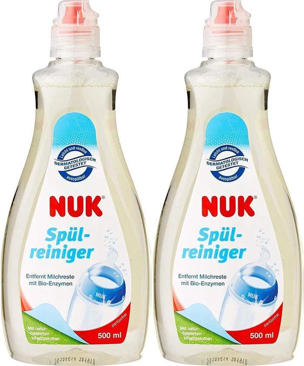 Nuk Afwasmiddel Voor Babyflessen & Spenen -Natuurlijke Ingrediënten- Voordeelset 2 Stuks A 500 Ml!! 3 Nuk Afwasmiddel Voor Babyflessen & Spenen -Natuurlijke Ingrediënten- Voordeelset 2 Stuks A 500 Ml!!